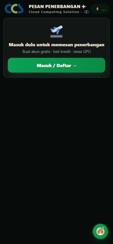 Halaman pesan GPU CCS versi ponsel